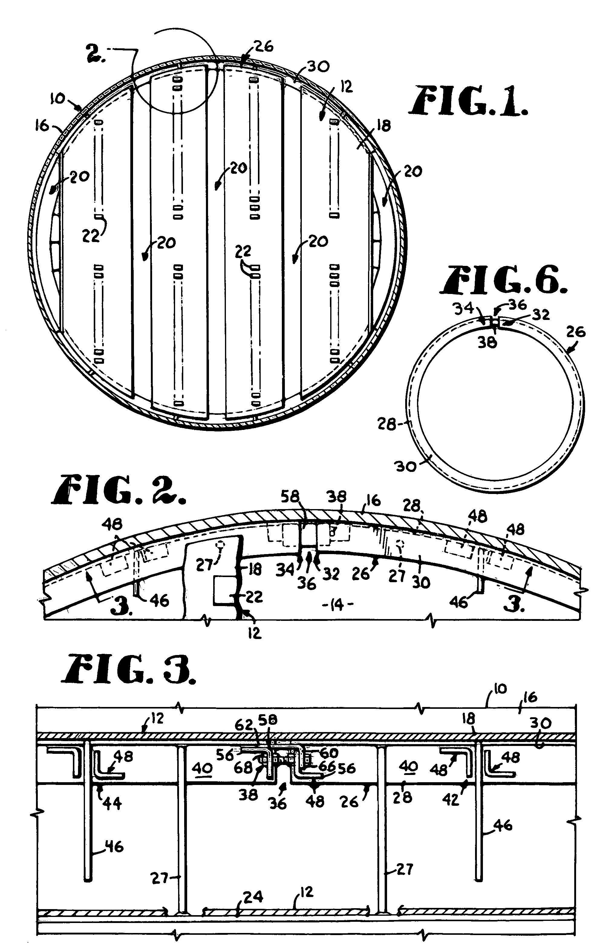 Expansion ring for mass transfer column and method employing same