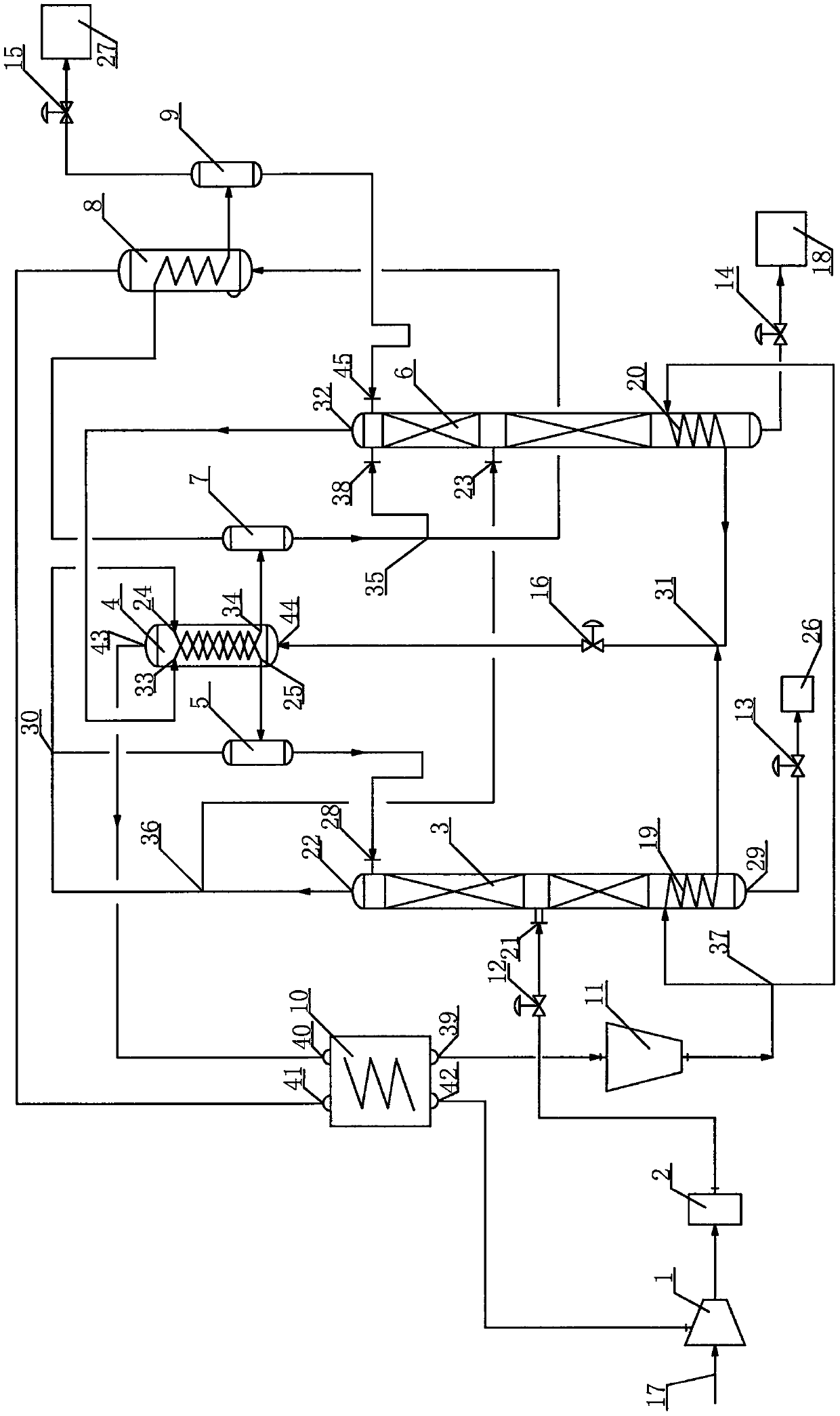 Device for producing food-grade CO2 through NH3/CO2 cascade refrigeration and production method