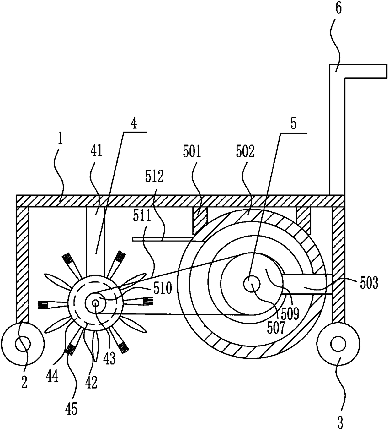 Snow-removing device for wood bridge