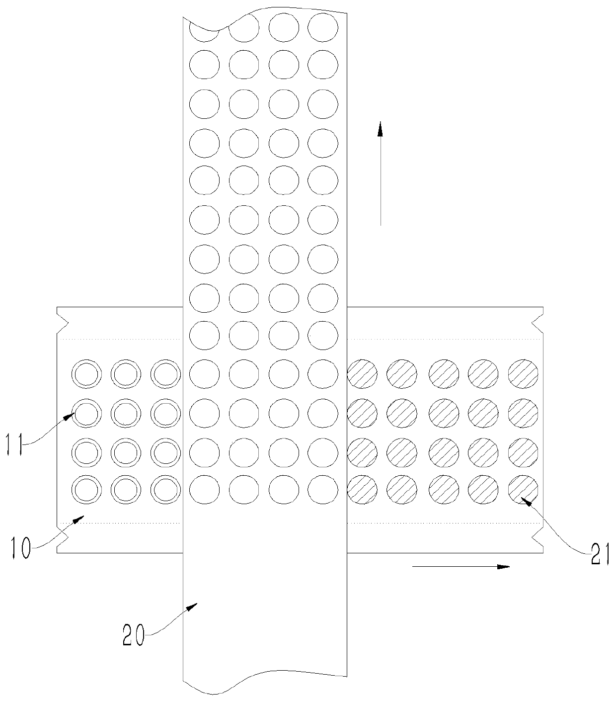 Cutting and cementing method for annular metal material