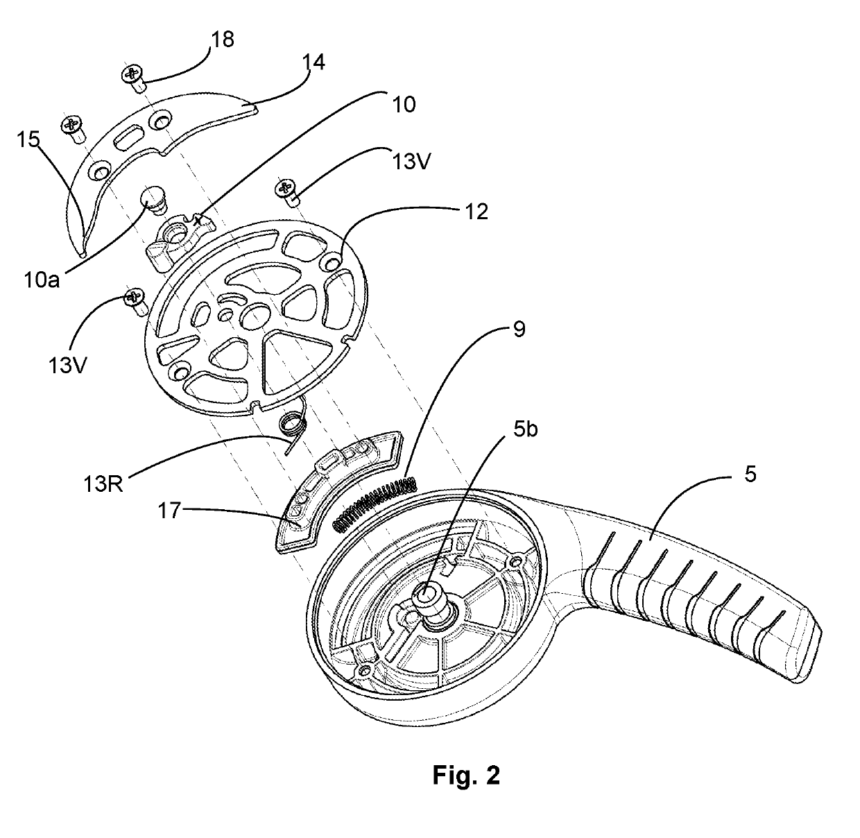 Self-locking descender with disengageable handle