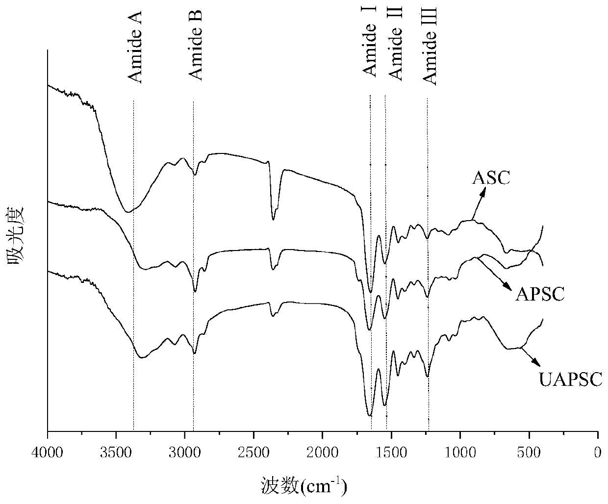 Method for extracting collagen from silver carp skins by ultrasonic acid pretreatment assisted acid-enzyme method