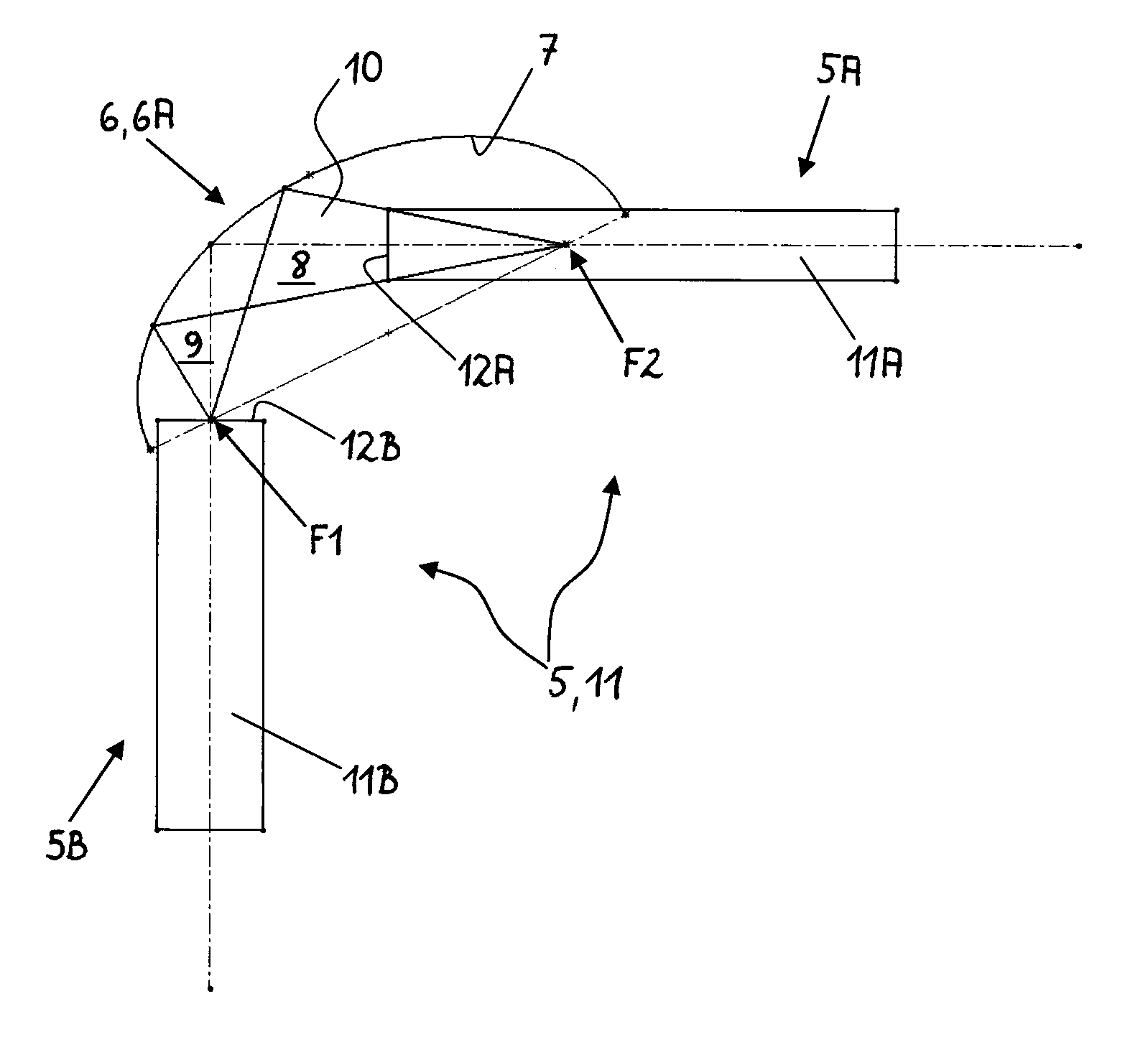 Medical or cosmetic hand-held laser device