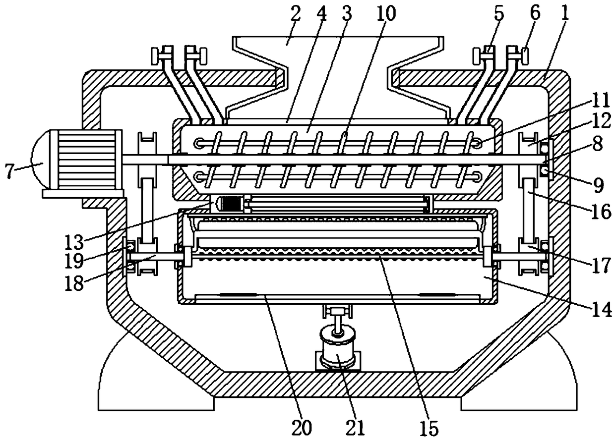 Glutinous rce cake production apparatus carrying out revolution based on double shafts and carrying out press-grinding through rotation