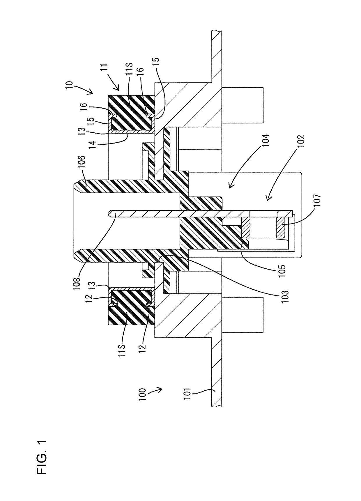 Resilient shielding member for device