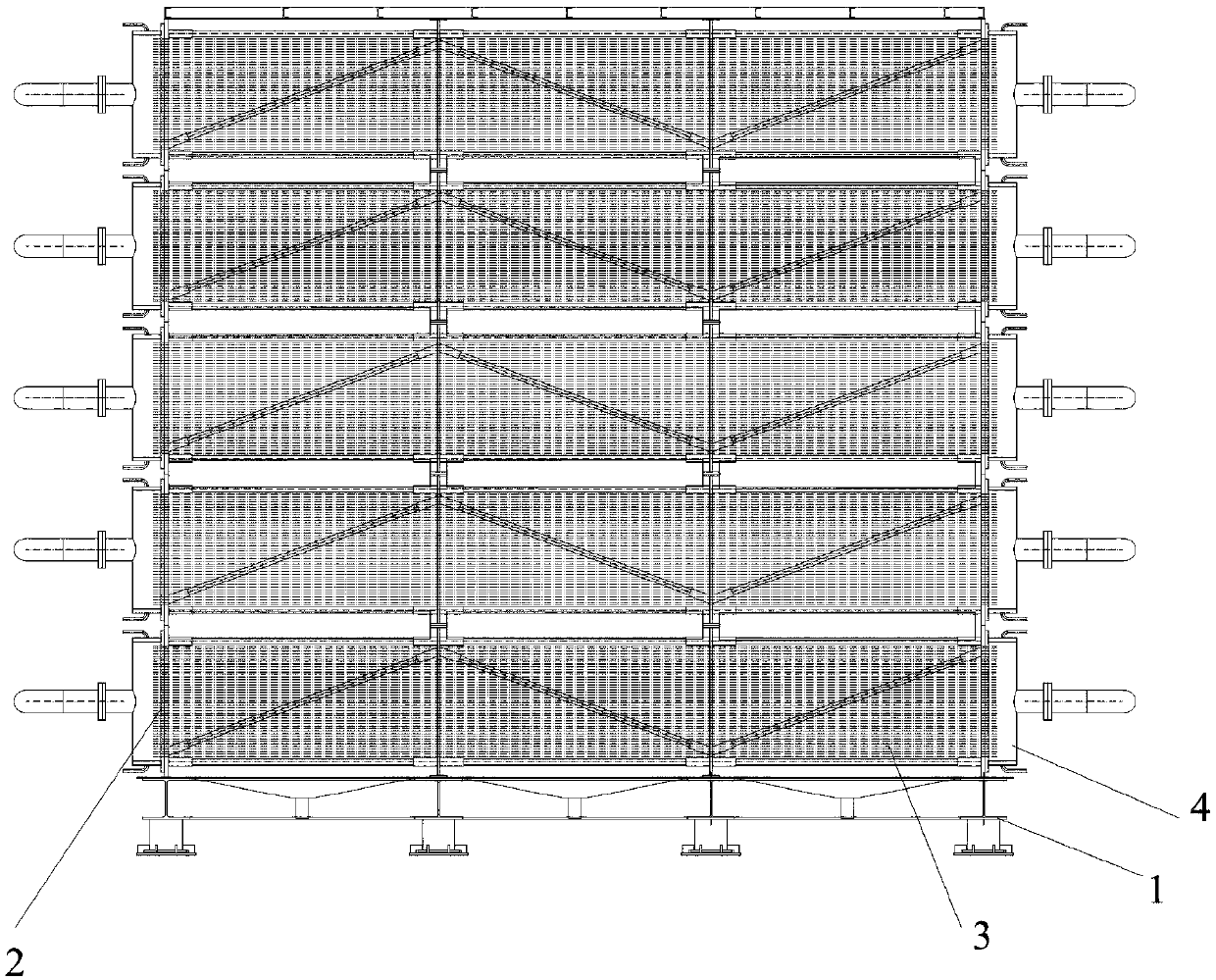 Corrosion-resistant enamel pipe type smoke condensing and heat exchanging device