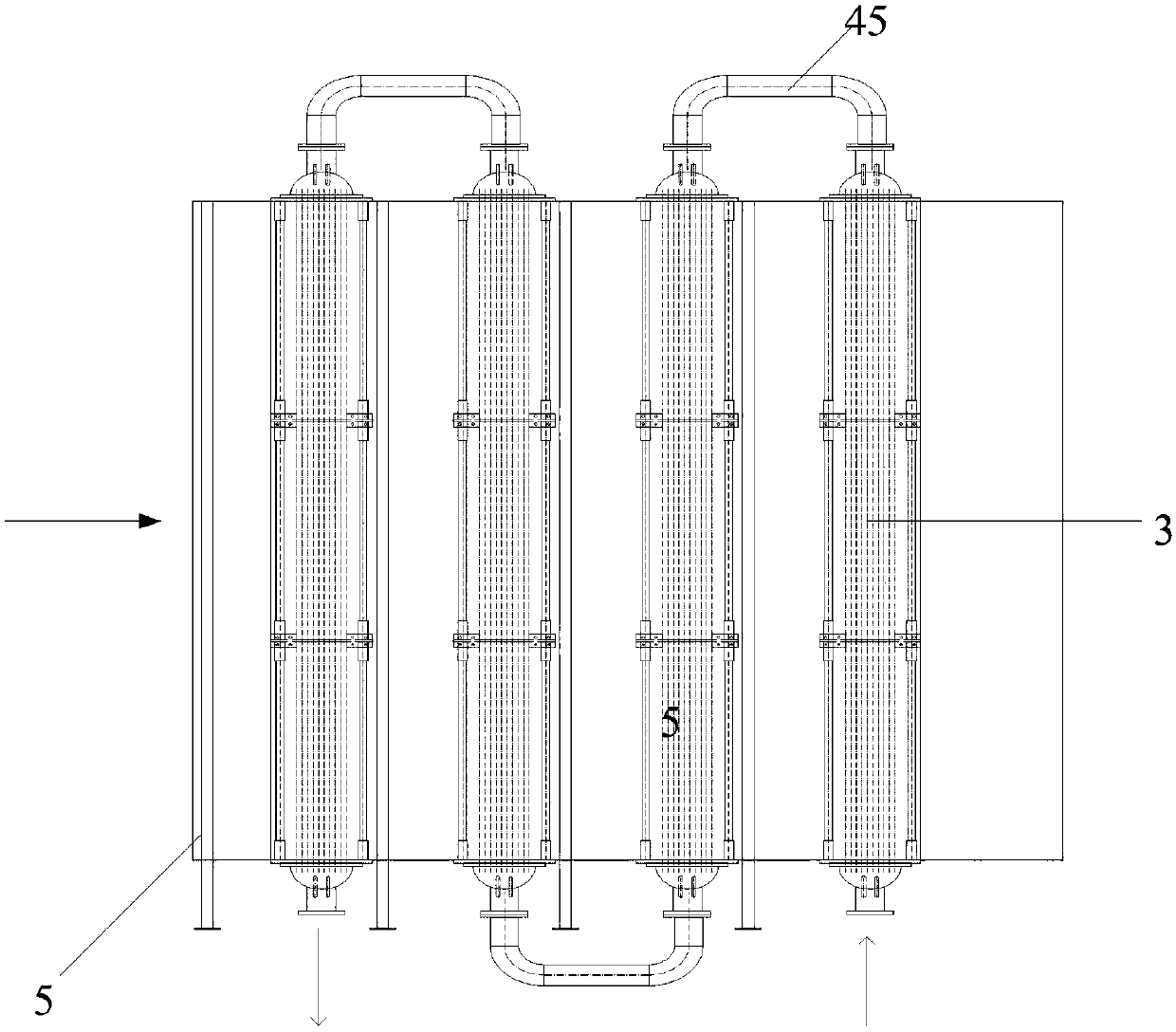 Corrosion-resistant enamel pipe type smoke condensing and heat exchanging device