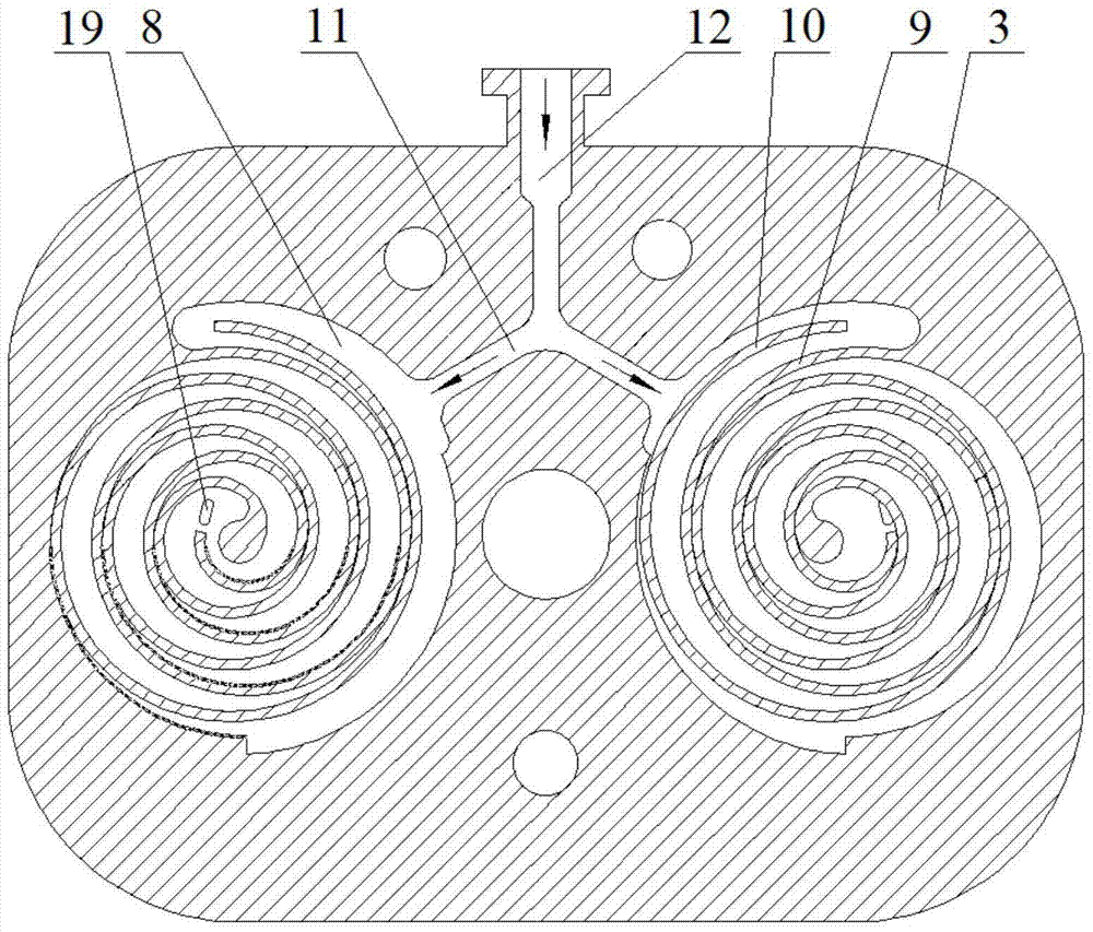 A multi-cavity scroll vacuum pump