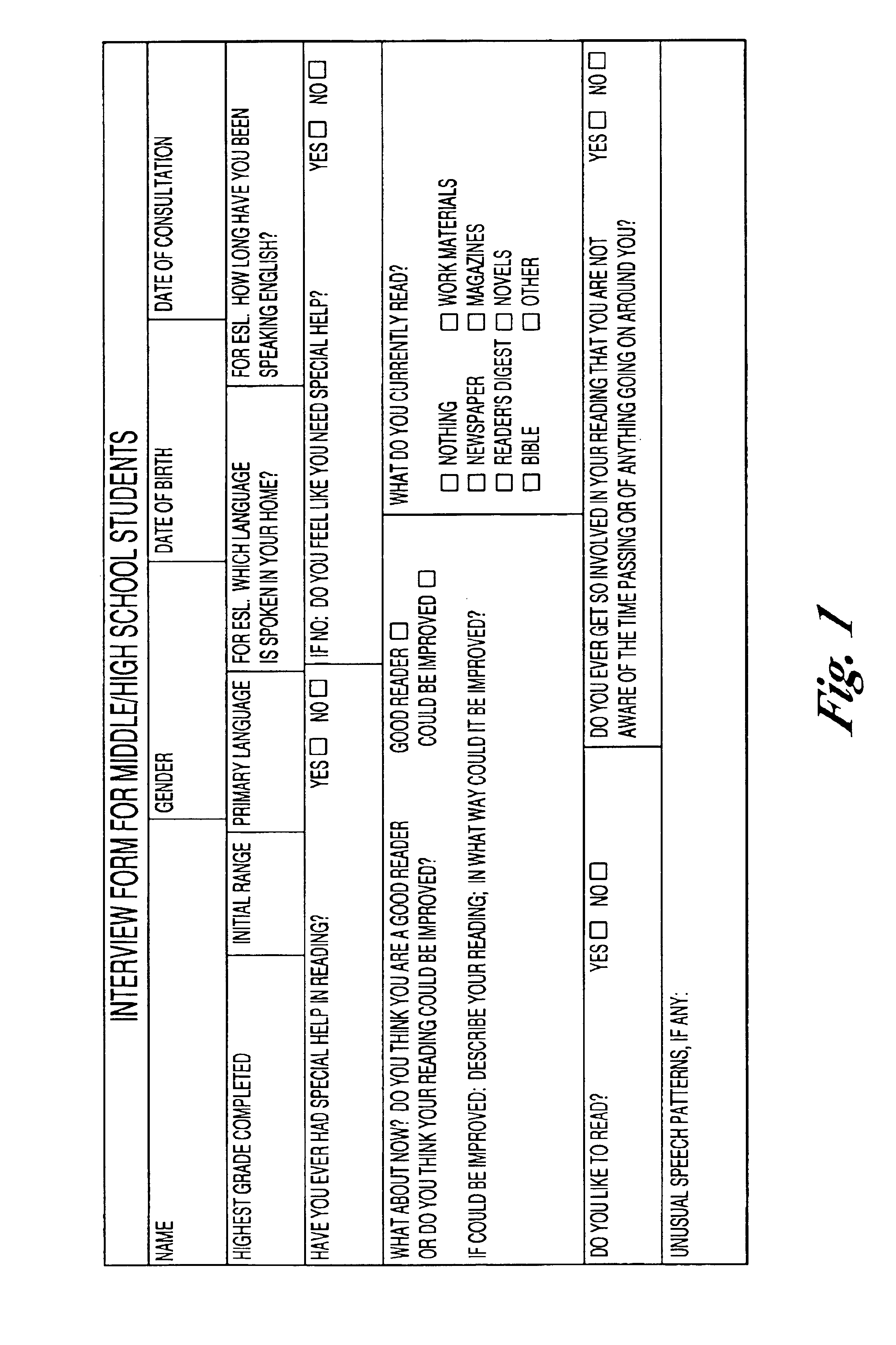 Method of teaching reading