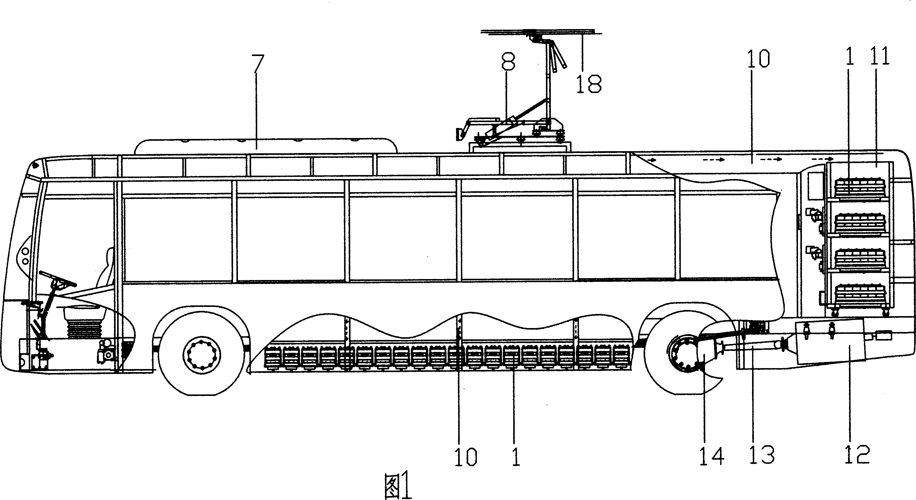 Traction type super capacity capacitor electric car