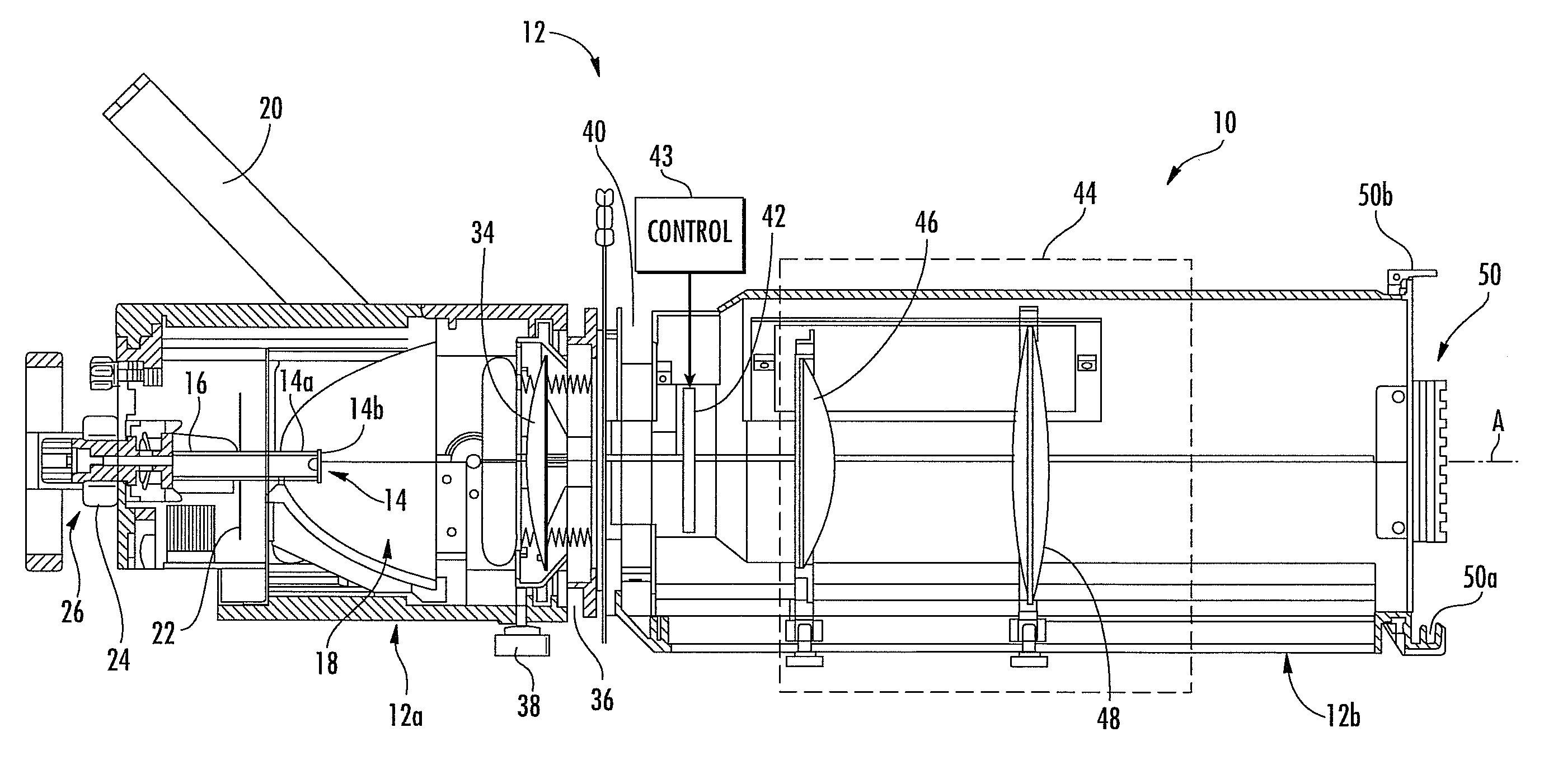 LED white light luminaire with imaging capability