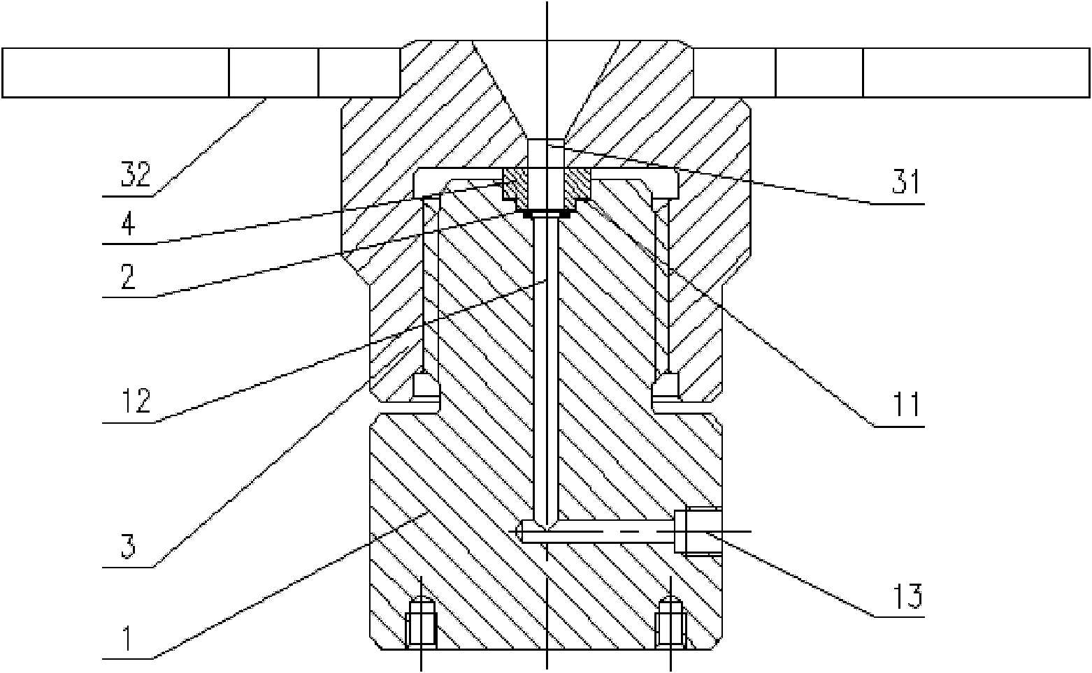 Small sample hydraulic burst test method and device for material property test