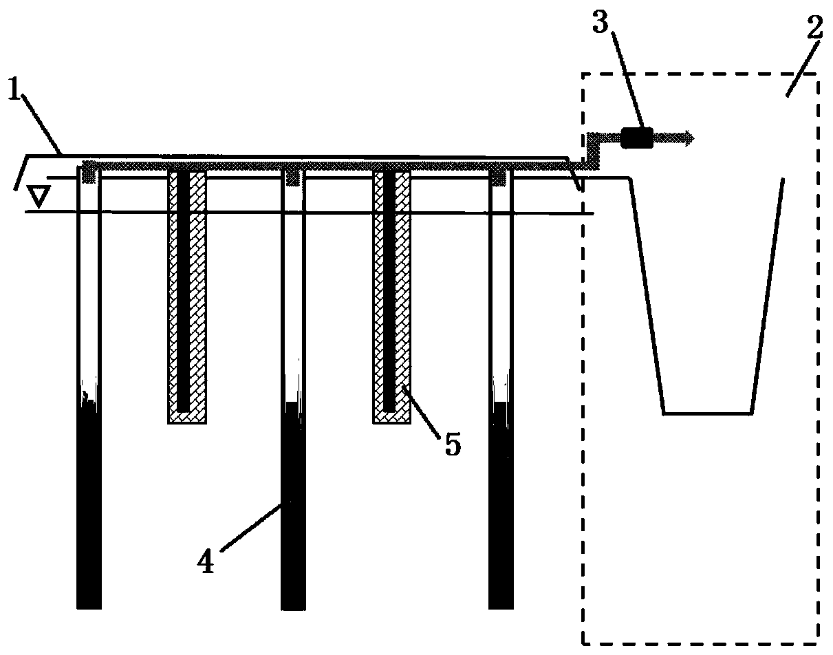 Low-water-level precipitation vacuum and surcharge united preloading reinforcement deep soft foundation method and system