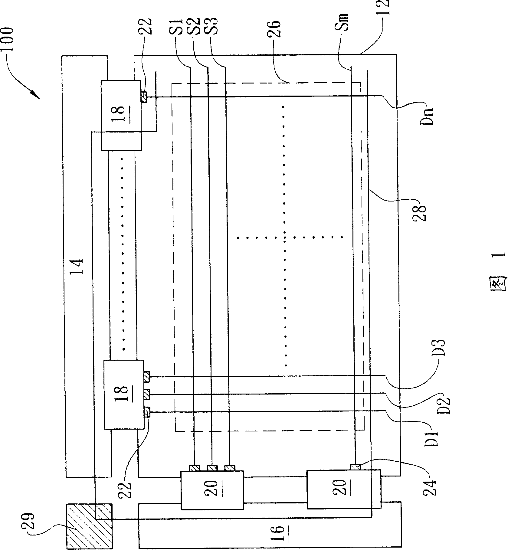 Repairing line system of LCD panel