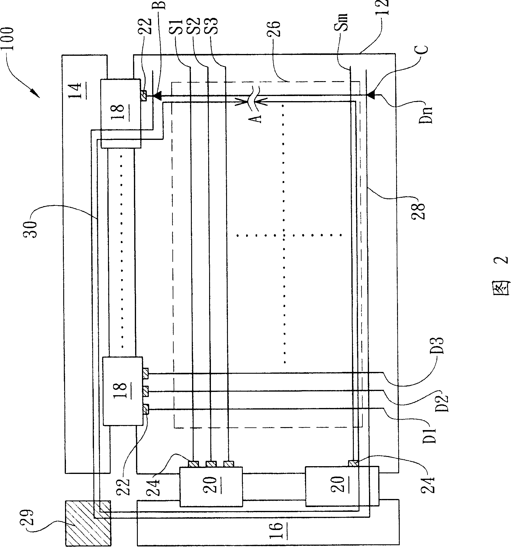 Repairing line system of LCD panel