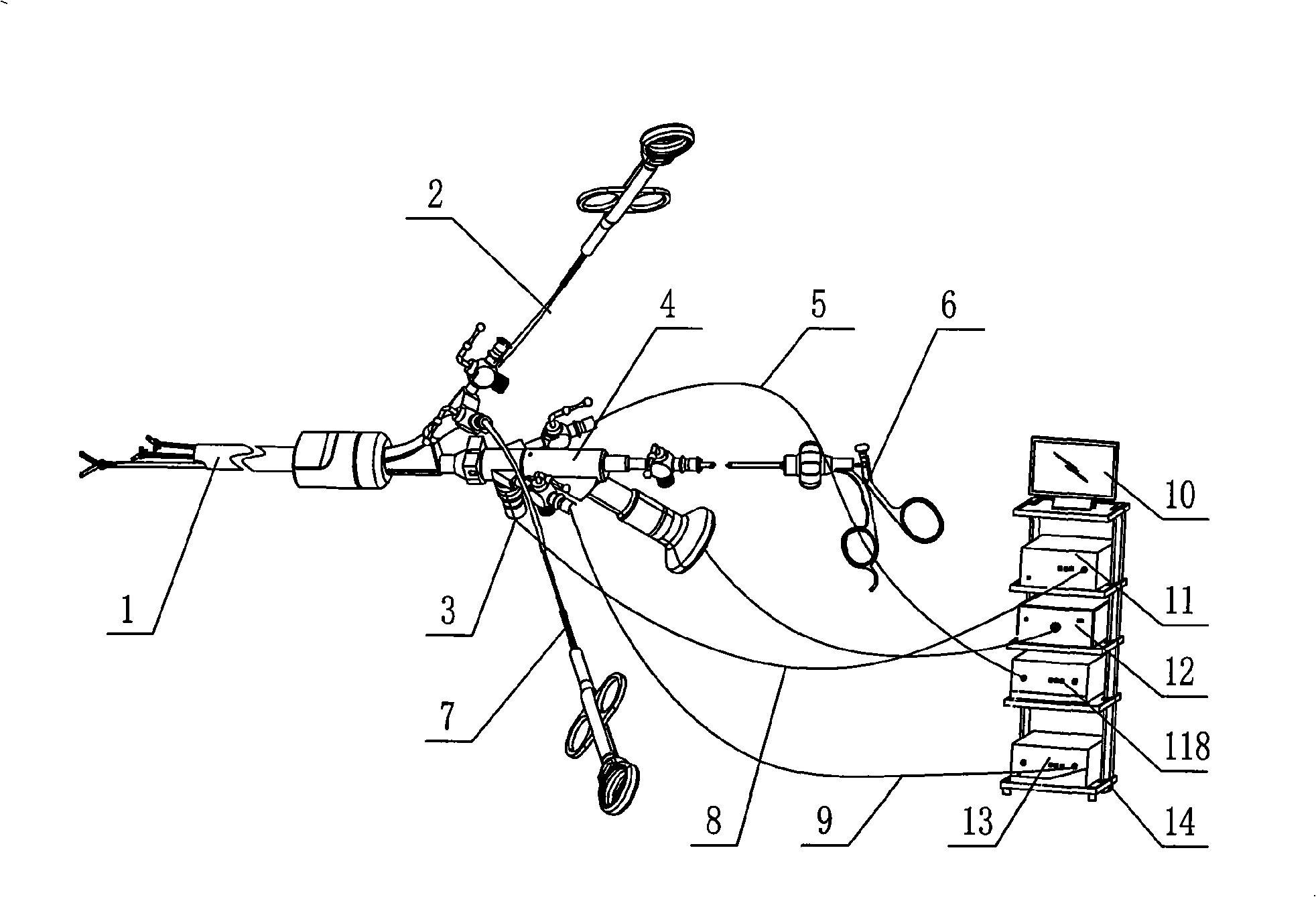 Multi operation-channel celioscope system with sheath tube