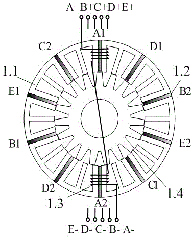 Five-phase magnetic flow switching motor fault-tolerant control method based on minimum copper loss principle