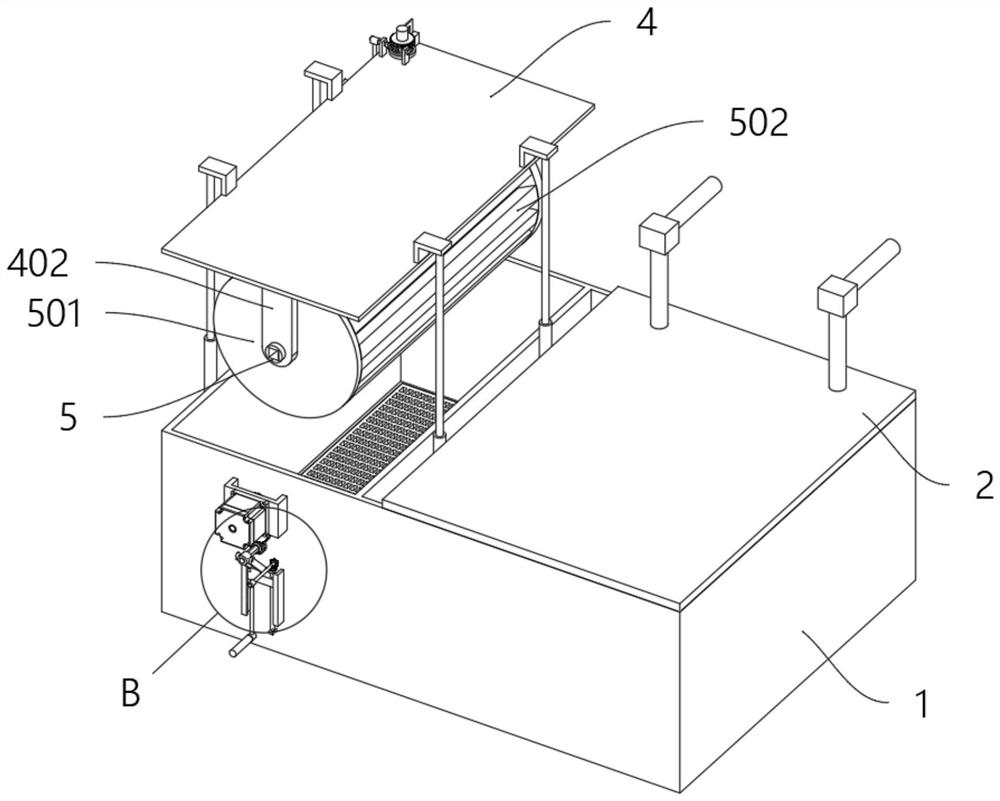 Pickling device based on rusted steel treatment and treatment process of pickling device