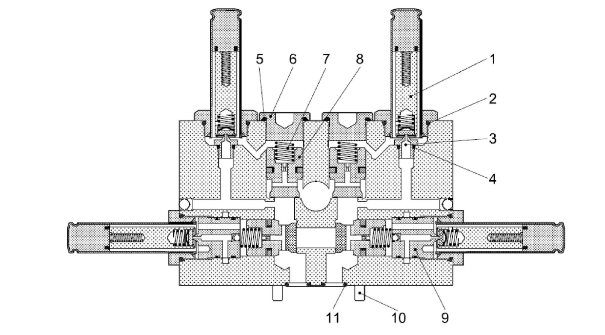 Seawater electromagnetic valve bank