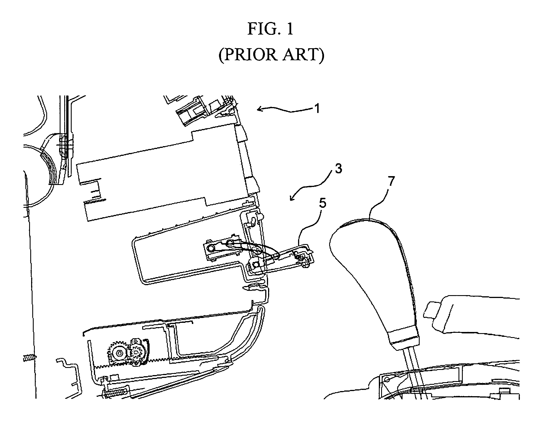 Open-type tray having a door configured to be received within an inner side thereof