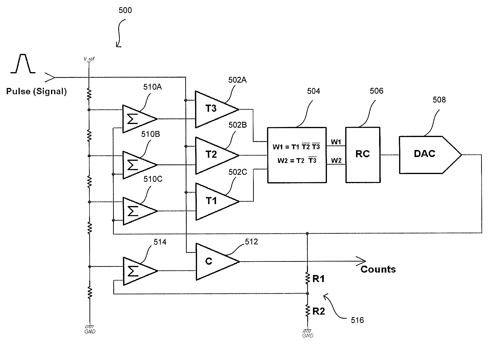 Method and apparatus to monitor gain of a proportional counter including correcting the counting threshold of a pulse height spectrum