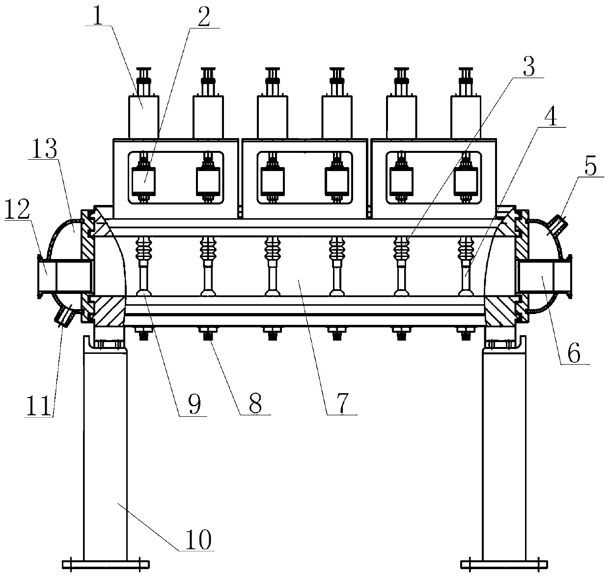 Filling device for mixed agent in initiator