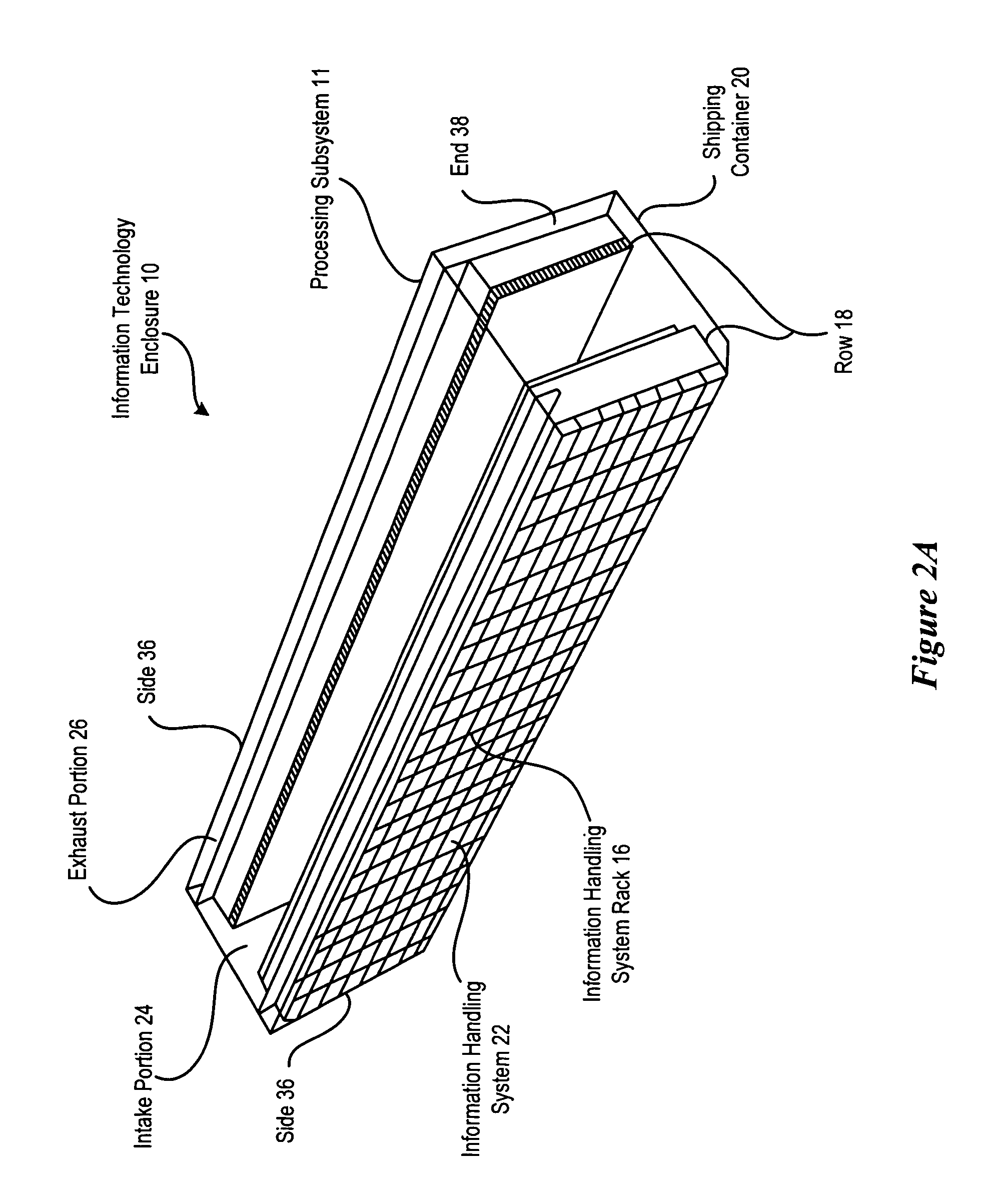 System and method for vertically stacked information handling system and infrastructure enclosures