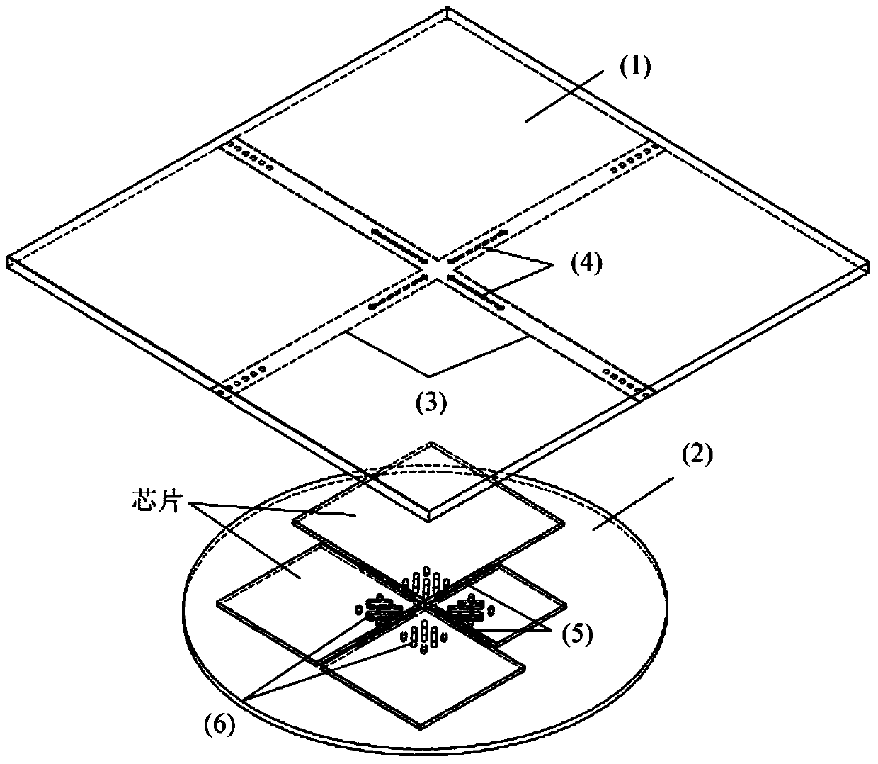 A kind of multi-chip side glue removal method