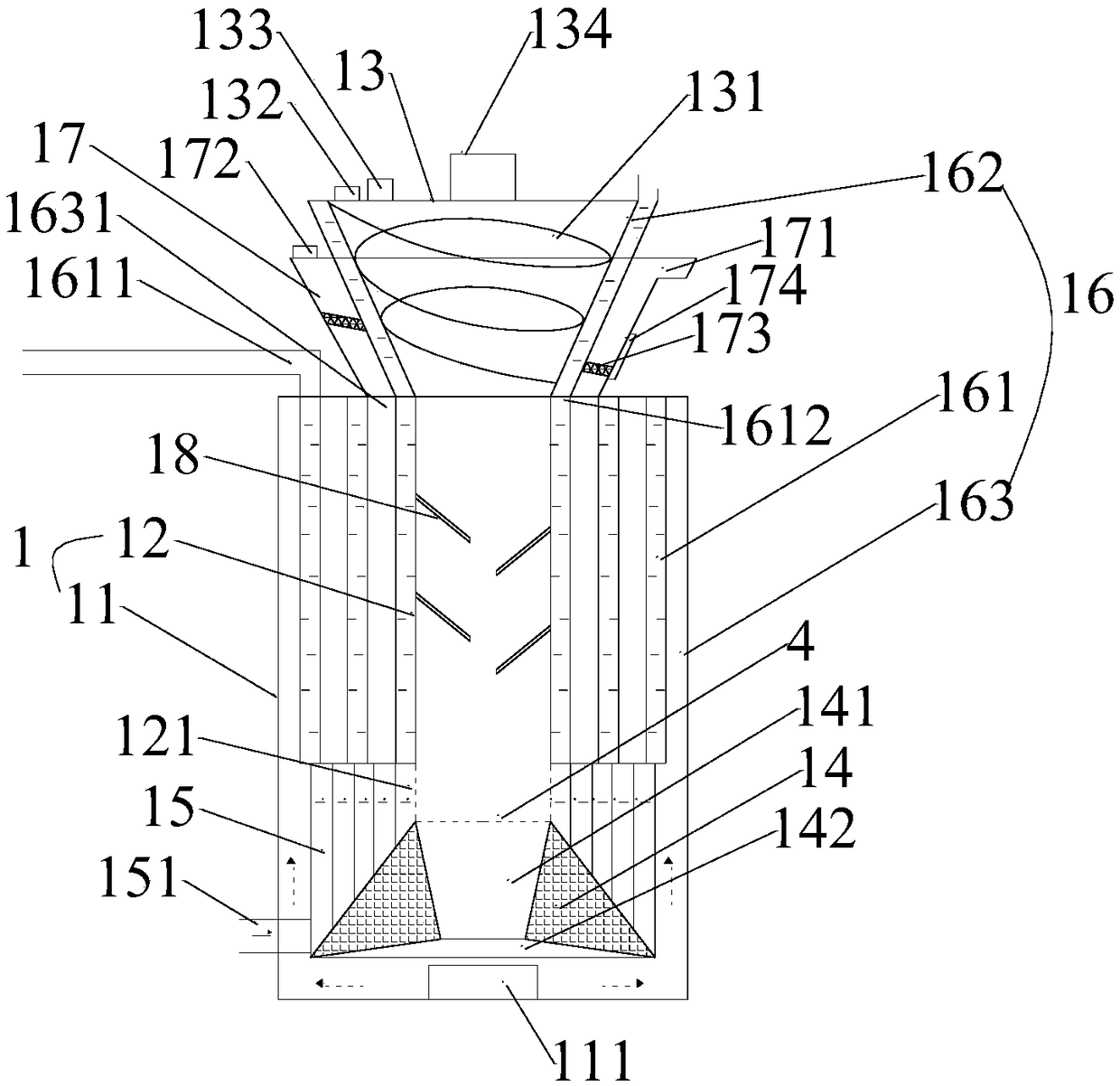 Biomass burning energy saving and emission reduction heating system