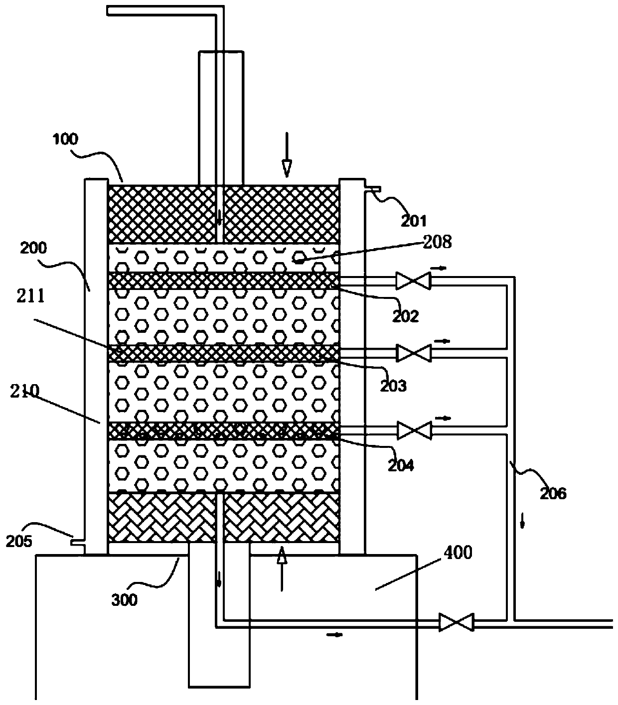 Bottom discharging type supercritical extraction kettle and using method