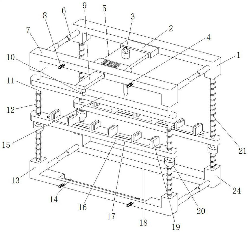 A sleeve grouting rack