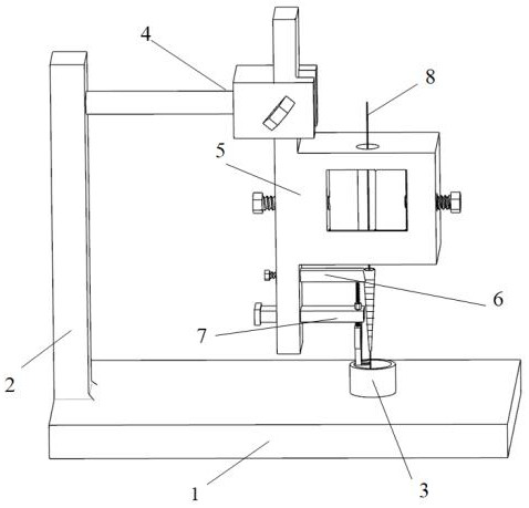 A vertical cold inlay device and inlay method for small ceramic matrix composite materials