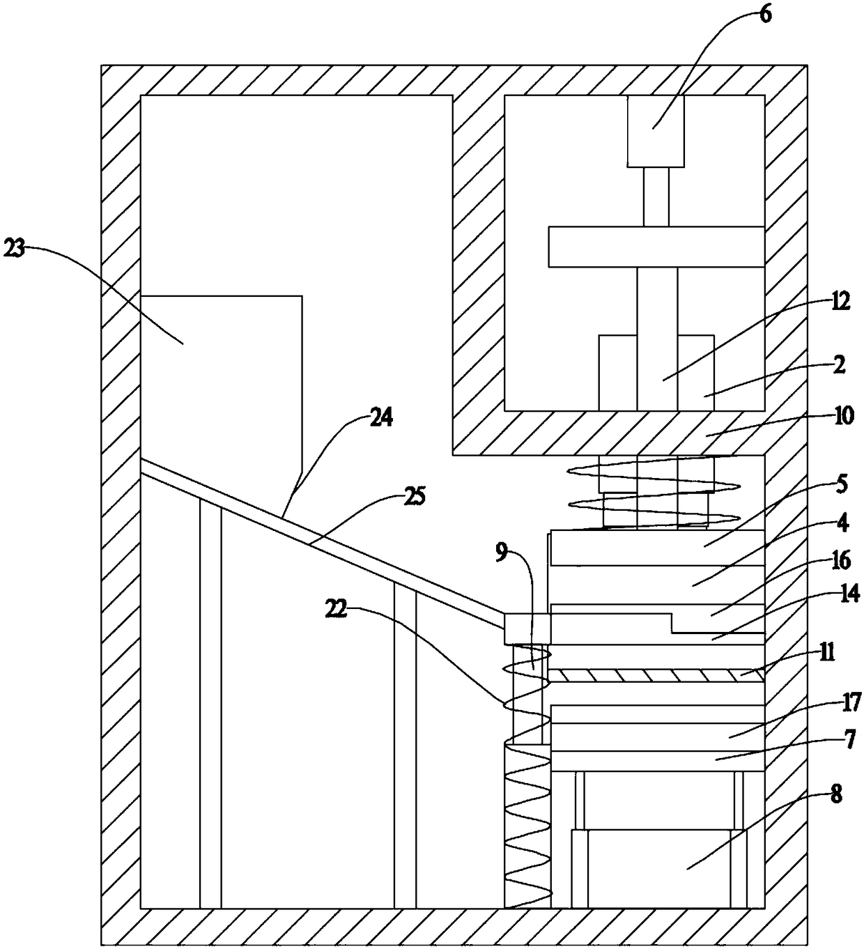 Integrated box allowing punching and ring pressing at same station