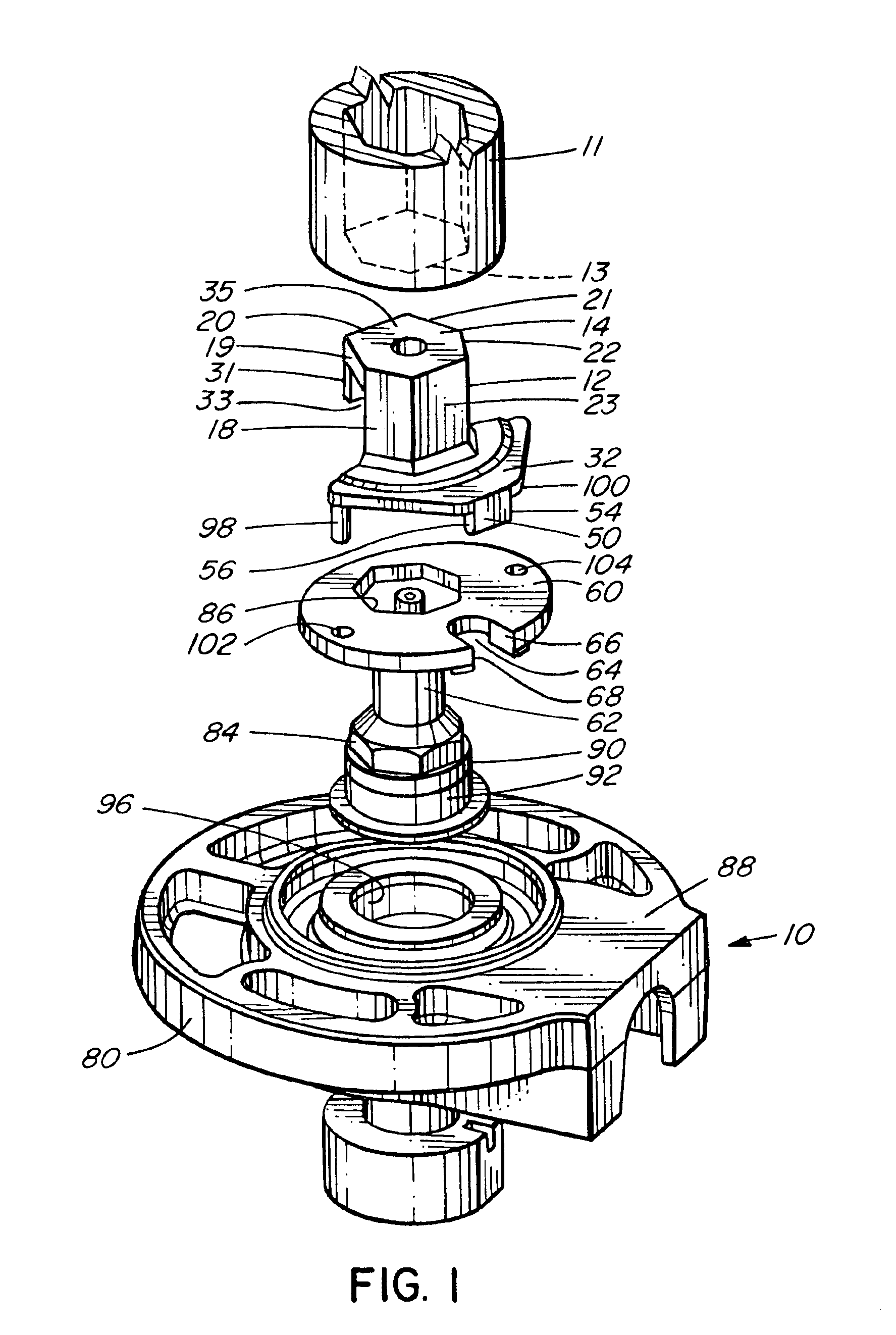 Device for rotating with a multisided socket