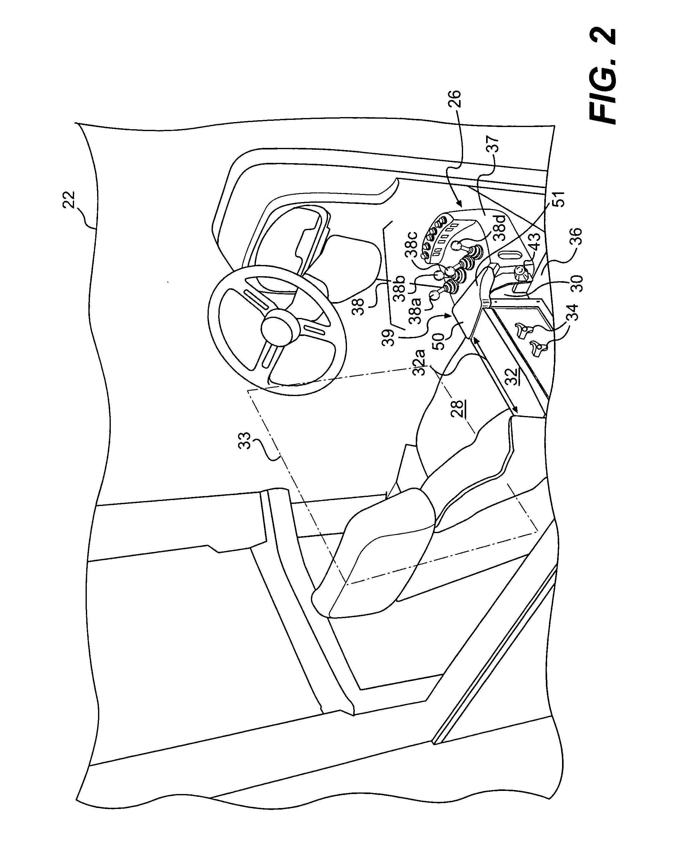 Ergonomic machine control console