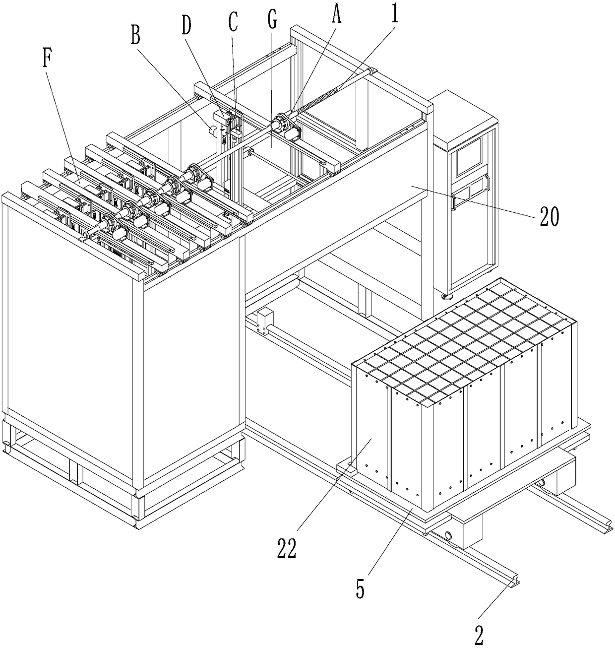 Automatic feeding and dredging system for waste gas treatment catalysts