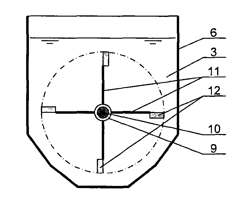 Swirl stirring device for wastewater biological treatment anaerobic (anoxic) tank