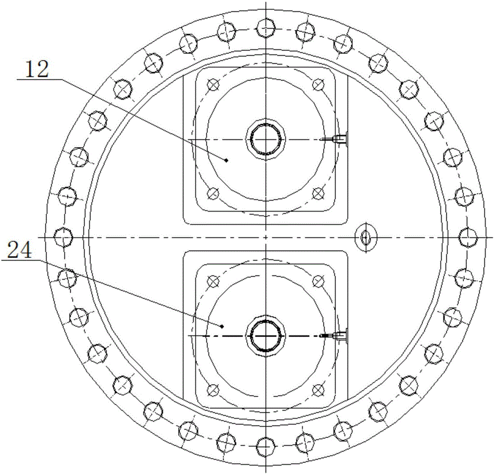 Double drive planetary gear reducer and hydraulic clutch device