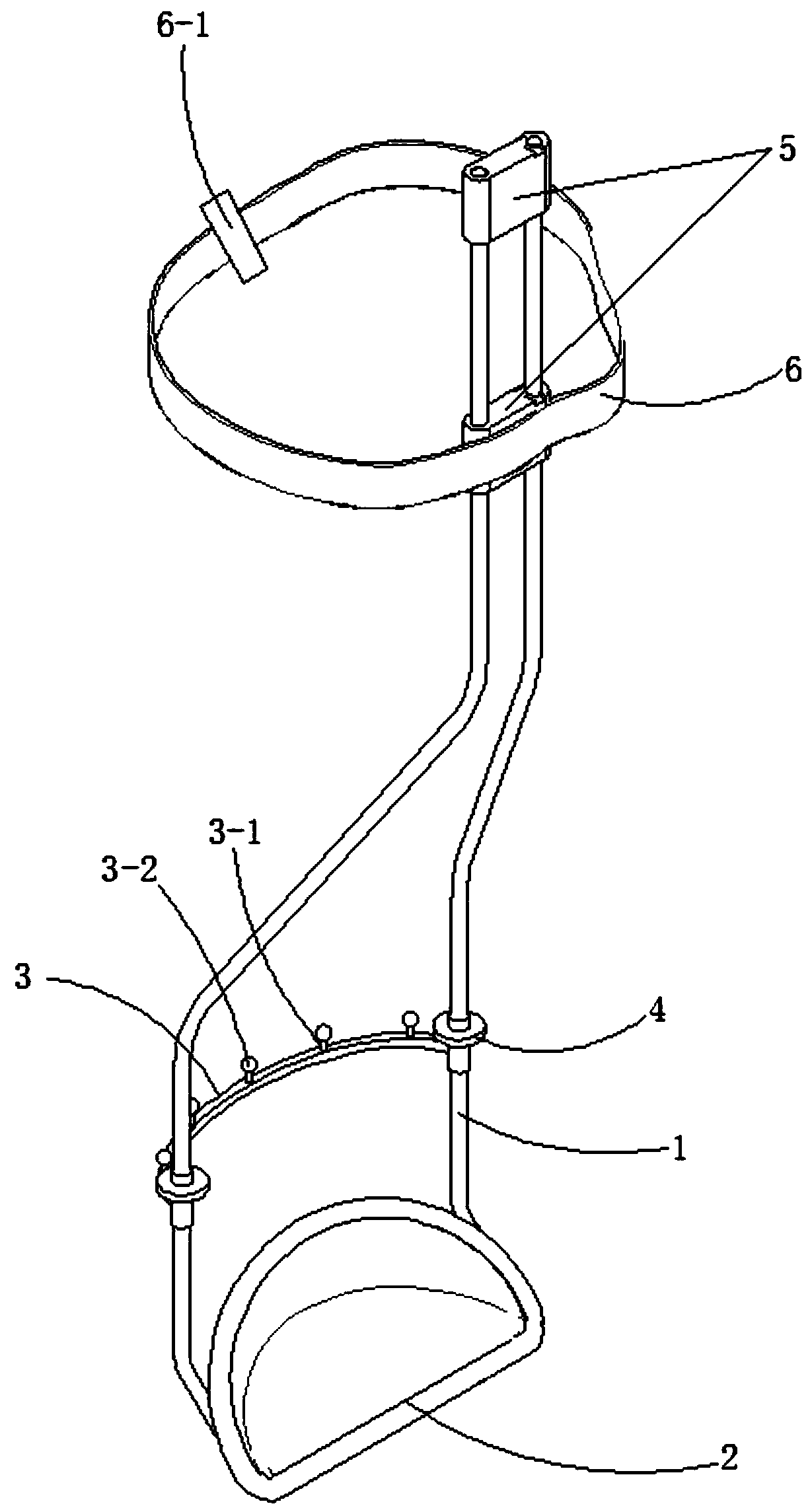 Front traction device for correcting anterior crossbite