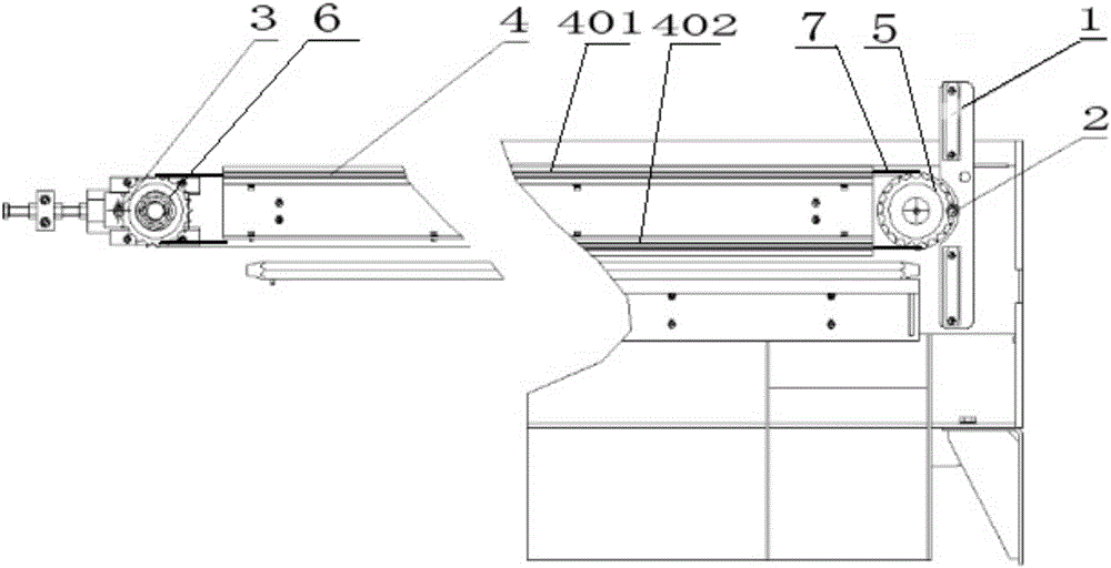 Exchange device for elevated worktable of laser cutting machine