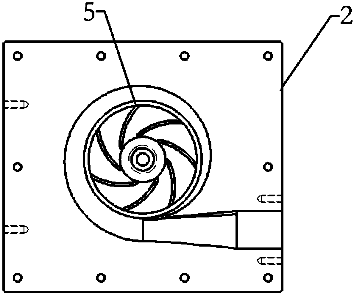 Flowing observation device for internal gas-liquid phase of centrifugal pump