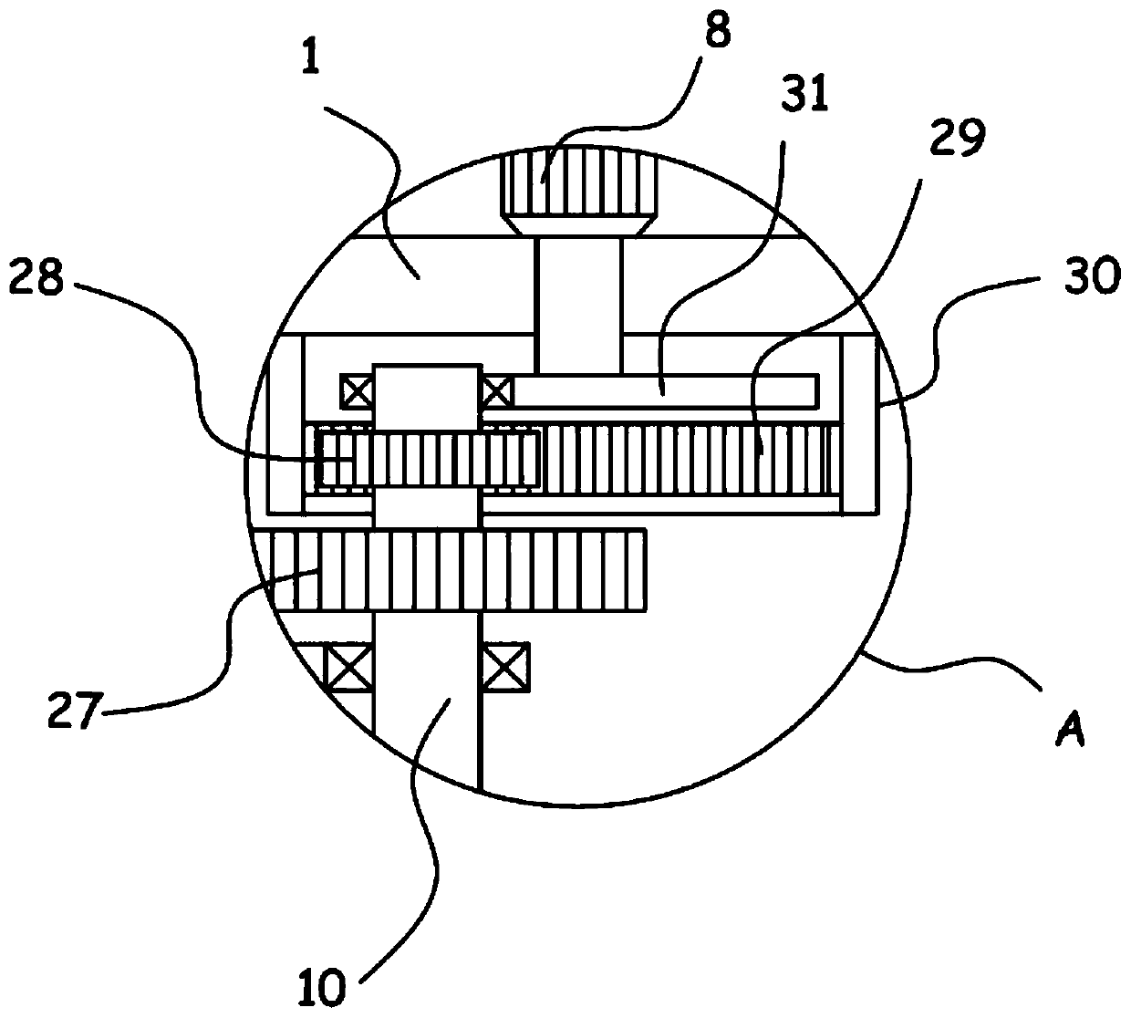 Minced meat stirring and mixing device for fish ball production and processing