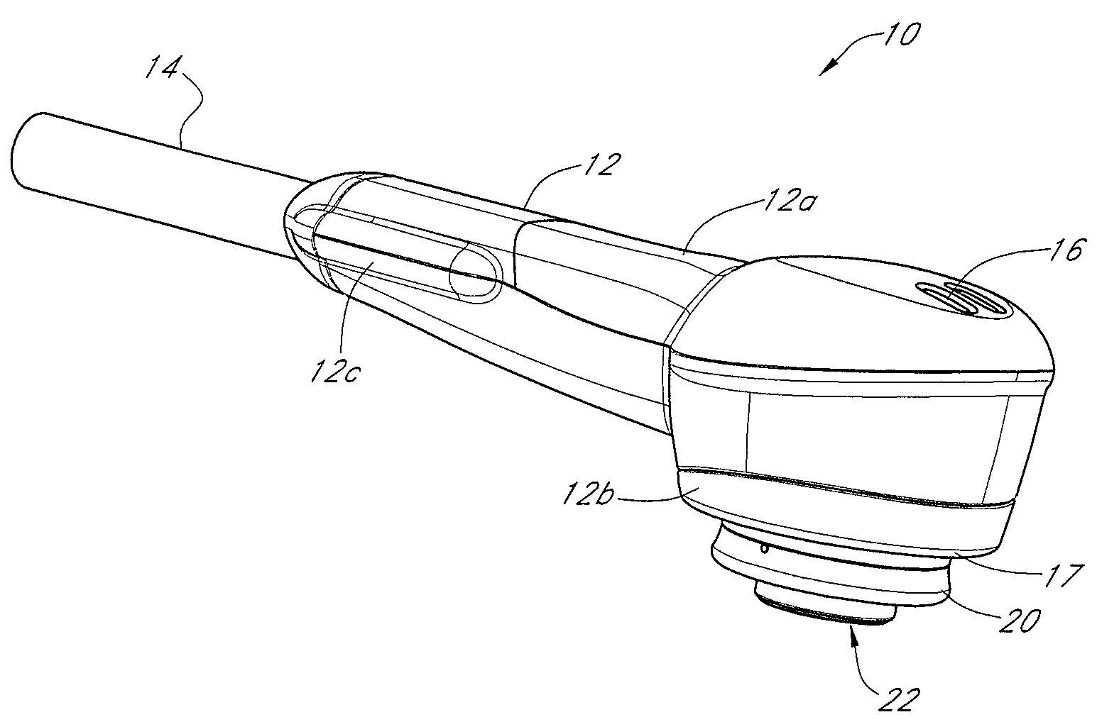 Apparatus and method for irradiating a surface with light