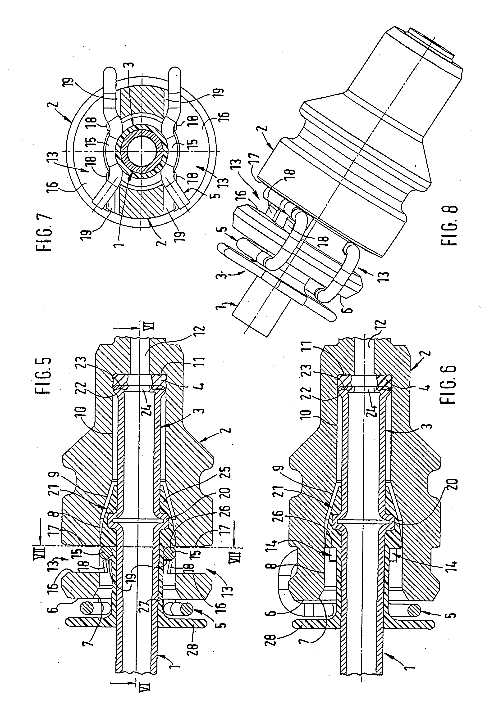 Releasable plug - in Connection for pipelines or the like