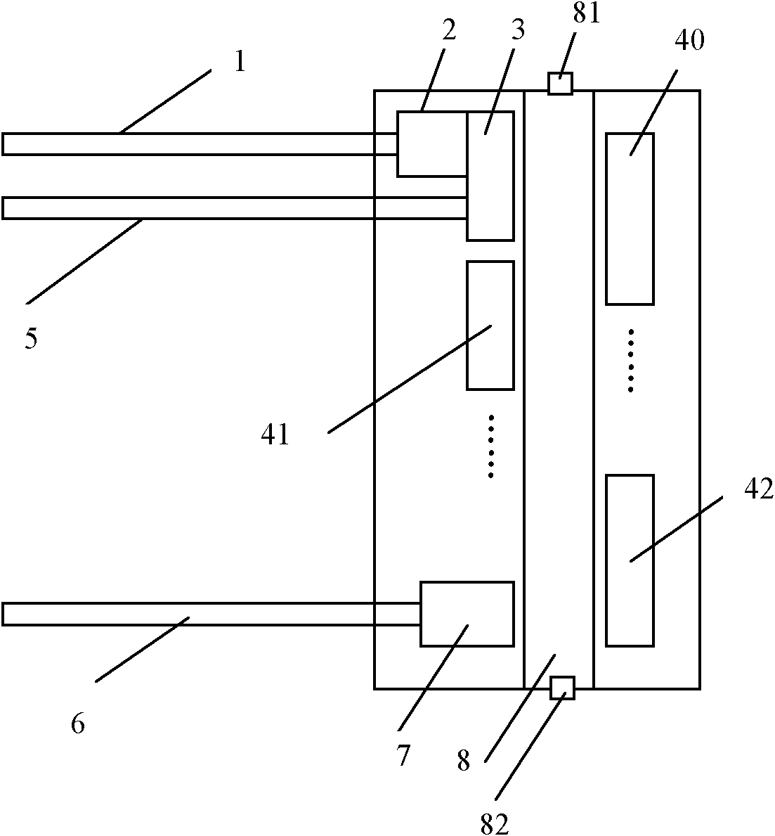 Detection head of spectrophotometer