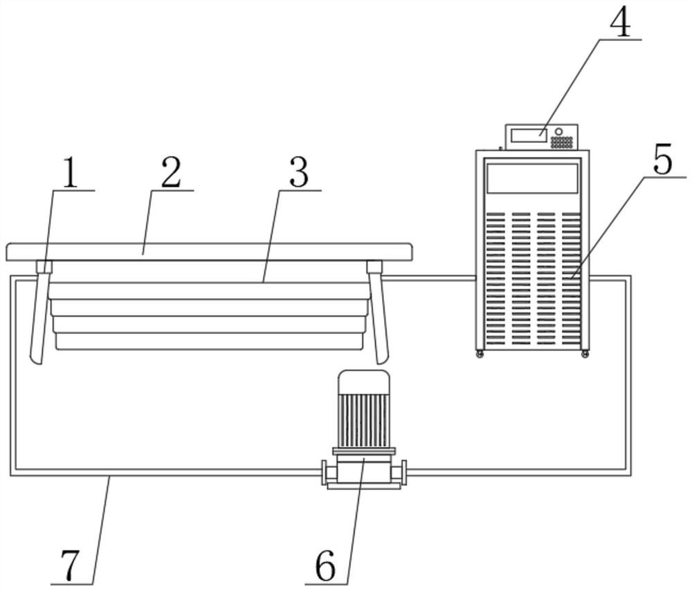 Temperature-adjustable automatic circulating cold water cooling bathtub