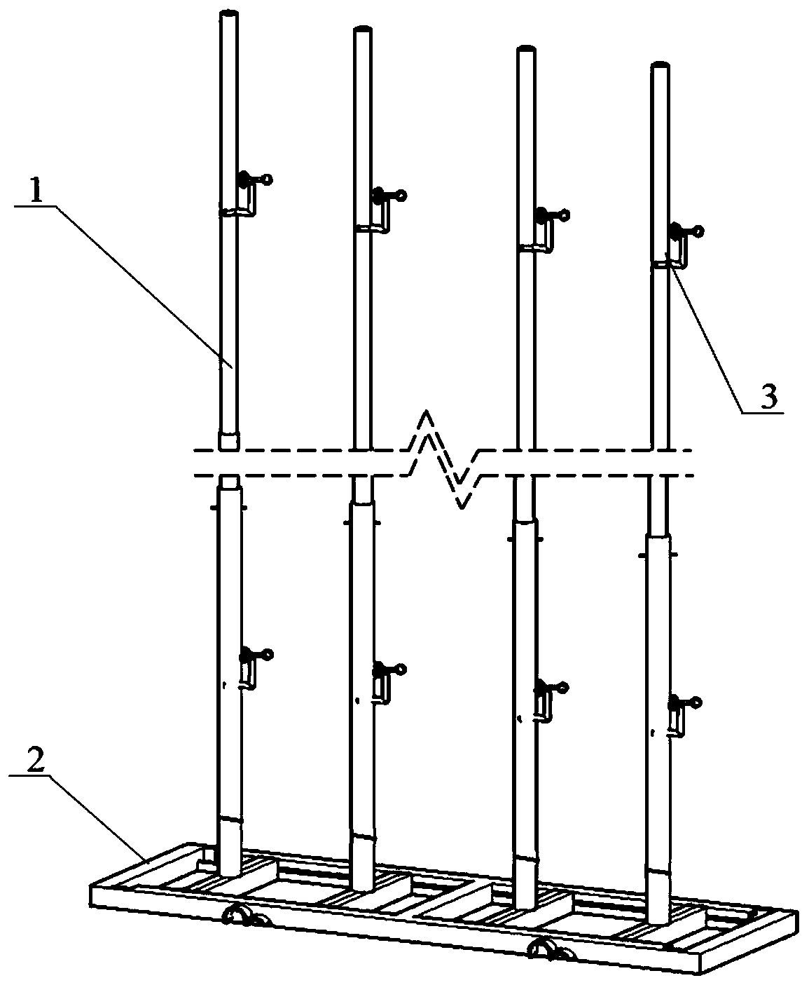 A tunnel section wind speed measurement device and measurement point position calculation method