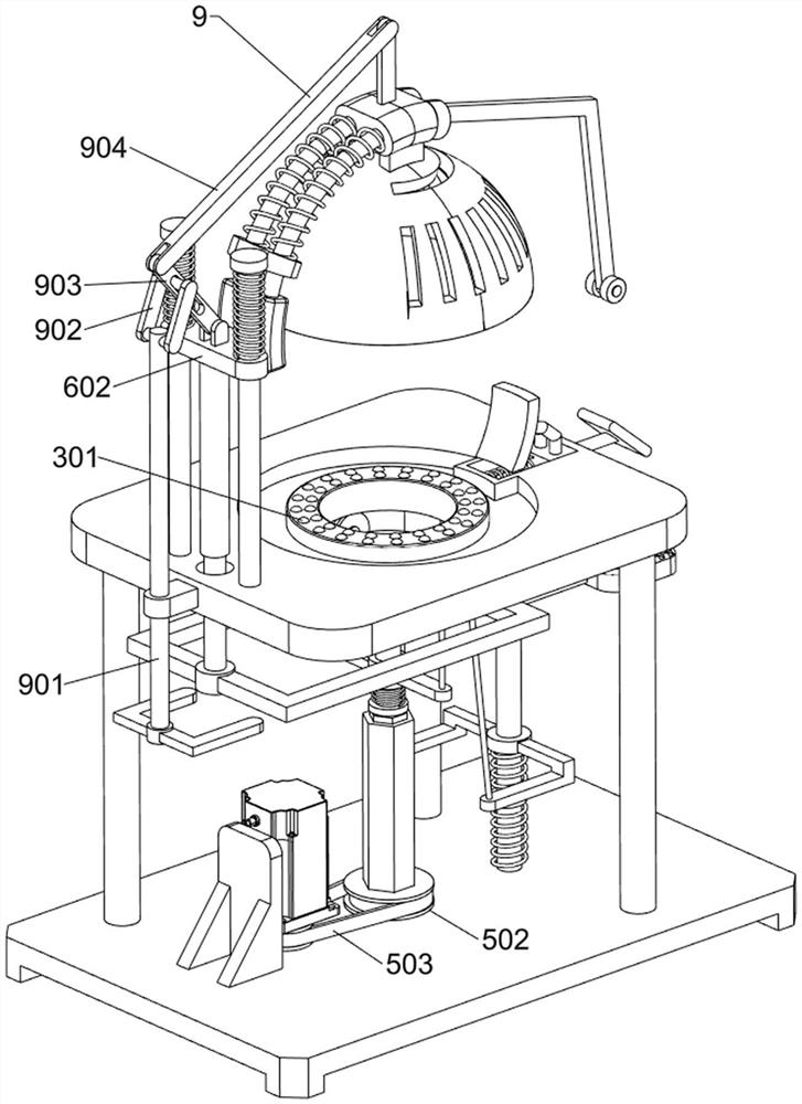 High-gravity-center and super-hemisphere multi-attachment polishing device