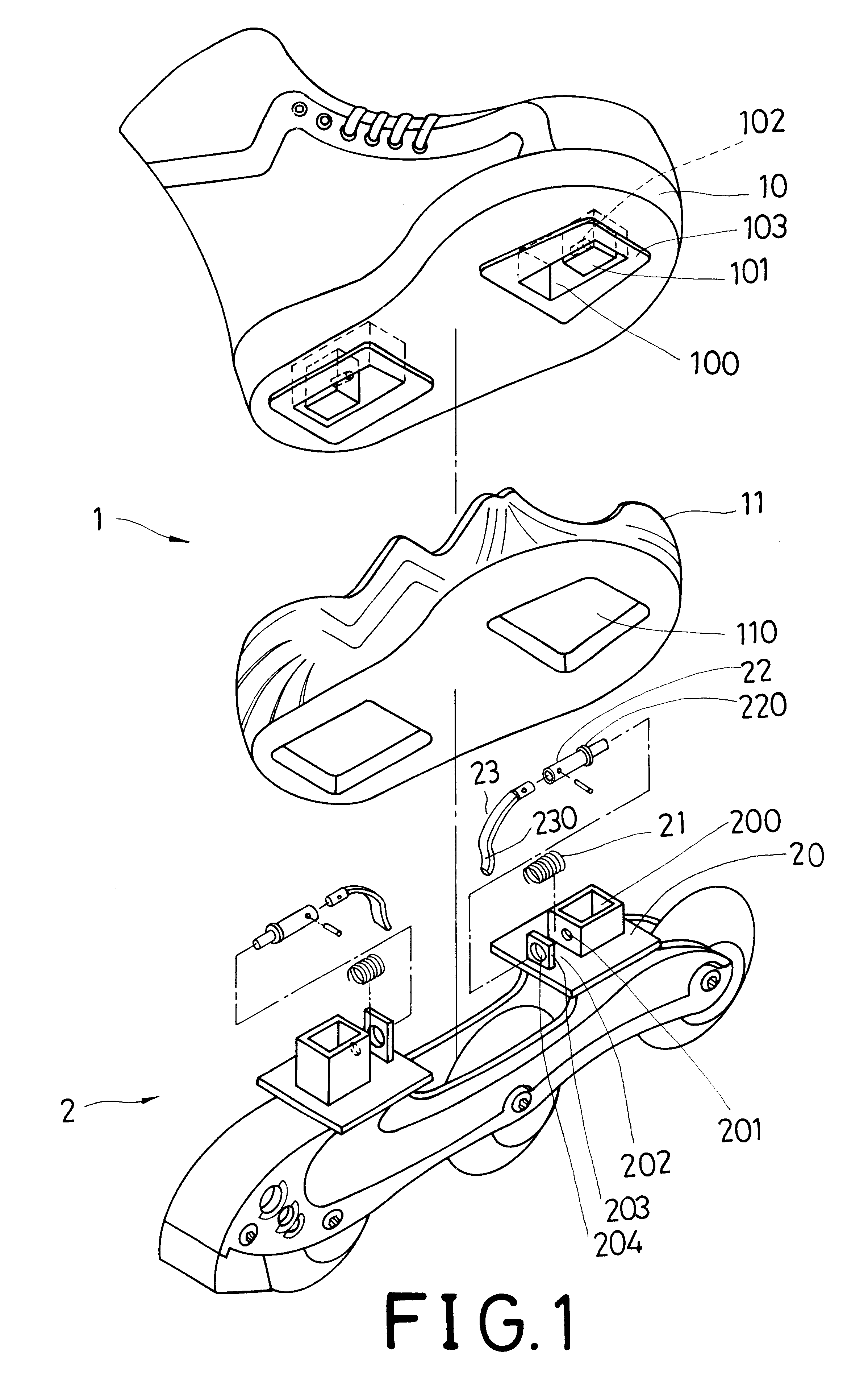 Skate attachable to an athletic shoe