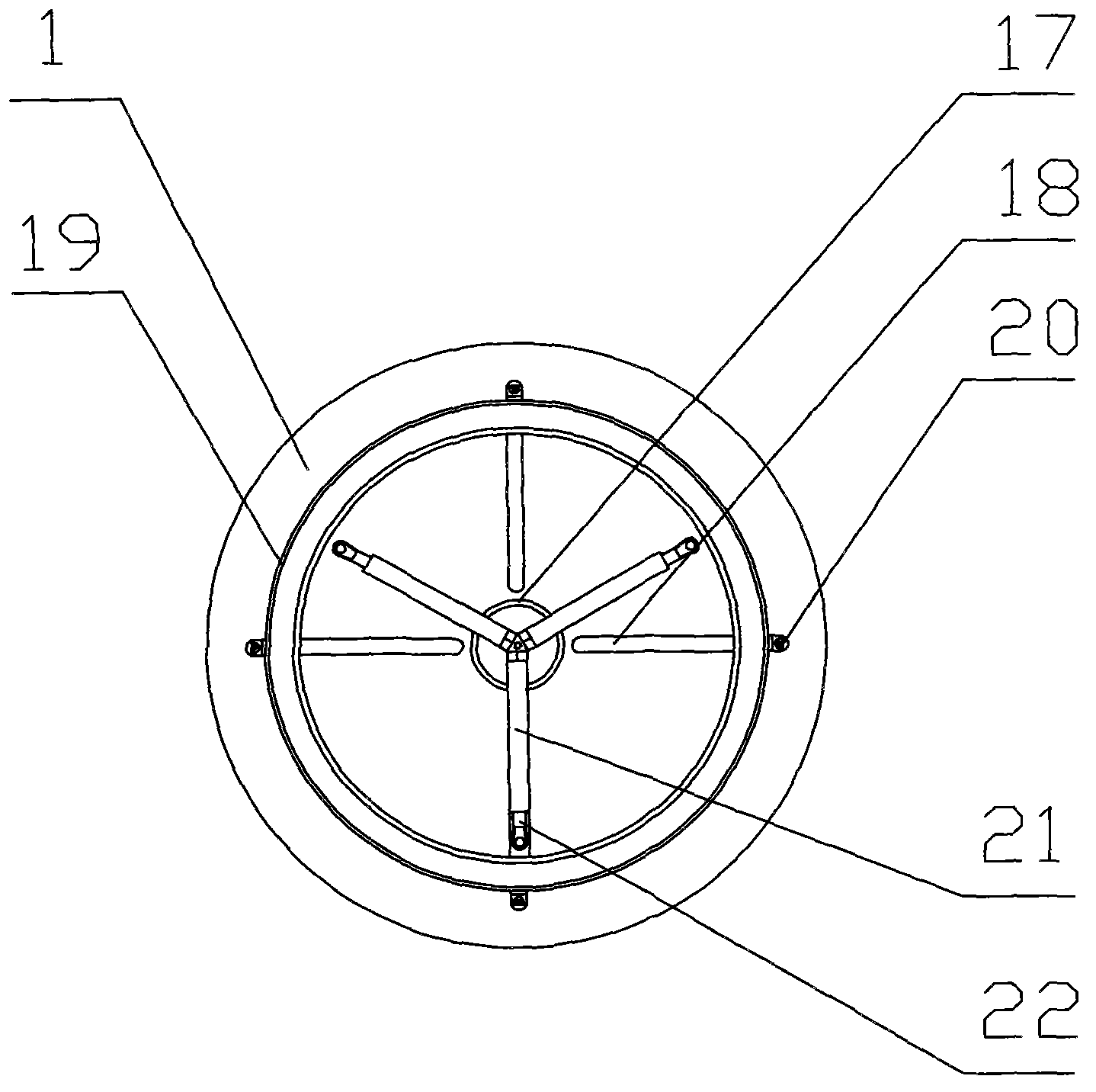 Roller weldment hydraulic positioning and rotating device